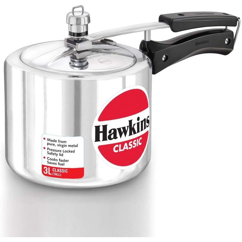 Hawkins CL3T Classic Aluminum Pressure Cooker 3 Liter Tall