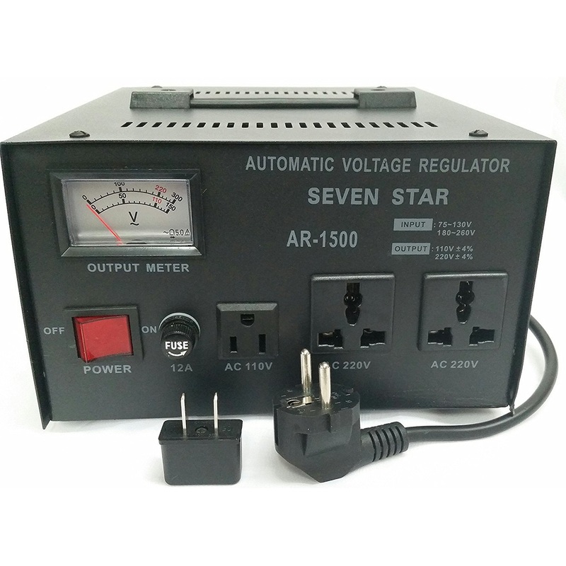 Seven Star AR-1500 Automatic Voltage Regulator Stabilizer Step Up / Down 1500 Watts