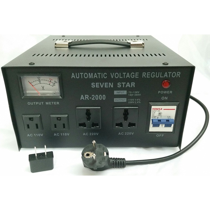 Seven Star AR-2000 Automatic Voltage Regulator Stabilizer Step Up / Down 2000 Watts