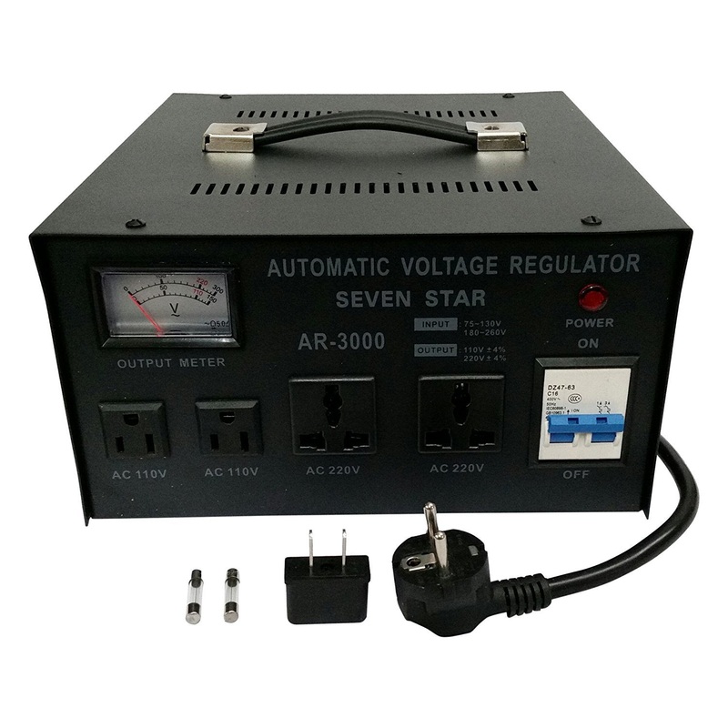 Seven Star AR-3000 Automatic Voltage Regulator Stabilizer Step Up / Down 3000 Watts