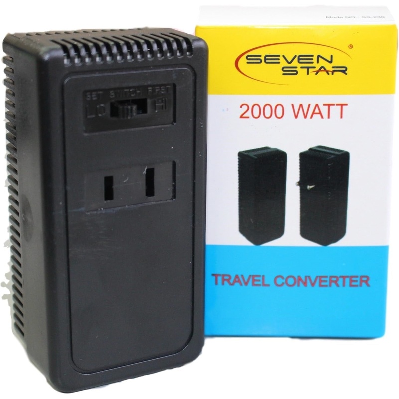 Seven Star SS230 EU Europe to US USA 50-2000W Travel Voltage Converter 220v to 110v Power Transformer