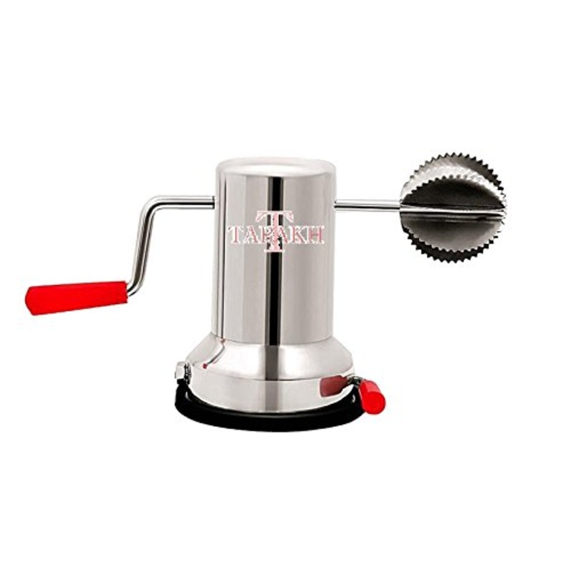 TABAKH Coconut Grater Scraper Peeler Shredder with Vacuum Base, Stainless Steel