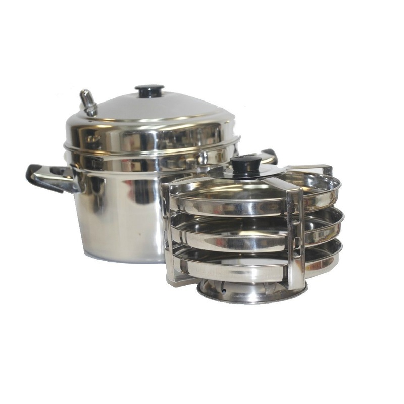 Tabakh 3-Plate Stainless Steel Dhokla Stand with Cooker