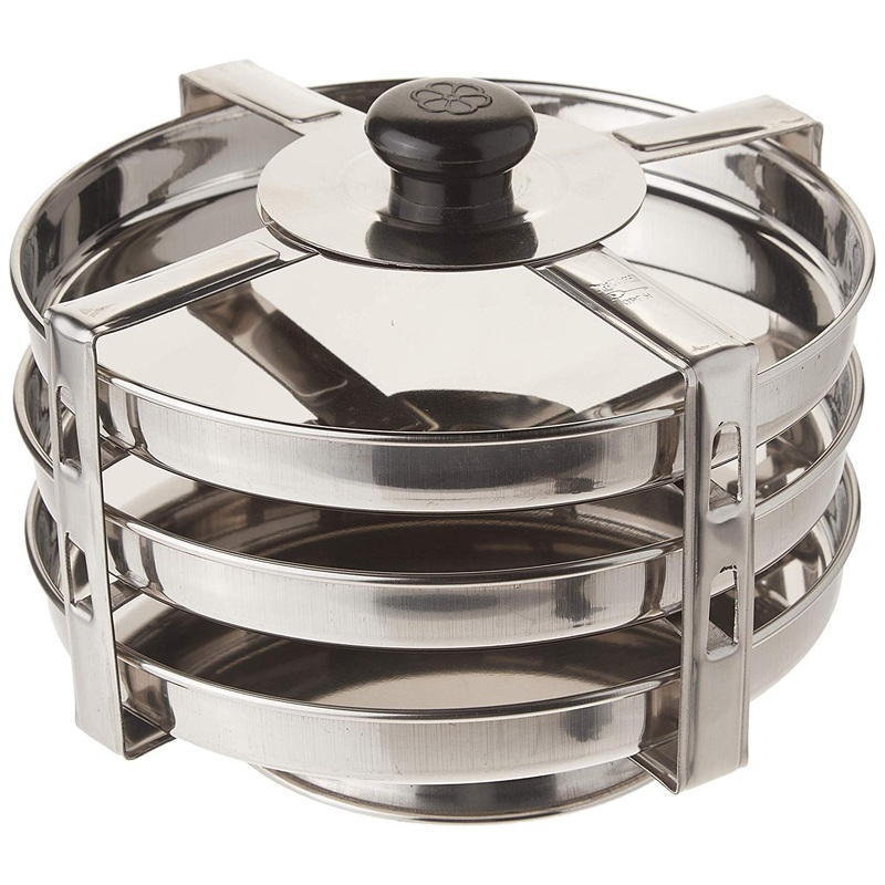 Tabakh DIP-103 Food Container Stackable Stainless Steel Pressure Cooker Steamer Insert Stand - For Instant Pot 6qt & 8qt