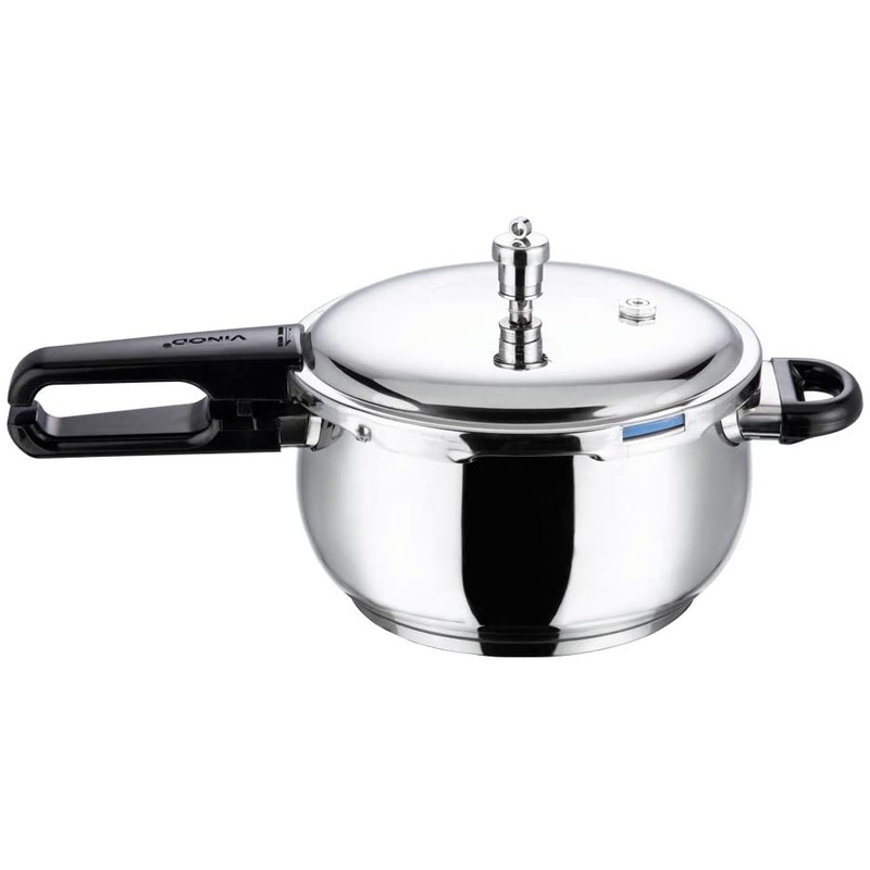 Vinod 5.5 Liter Splendid Plus Handi Stainless Steel Pressure Cooker