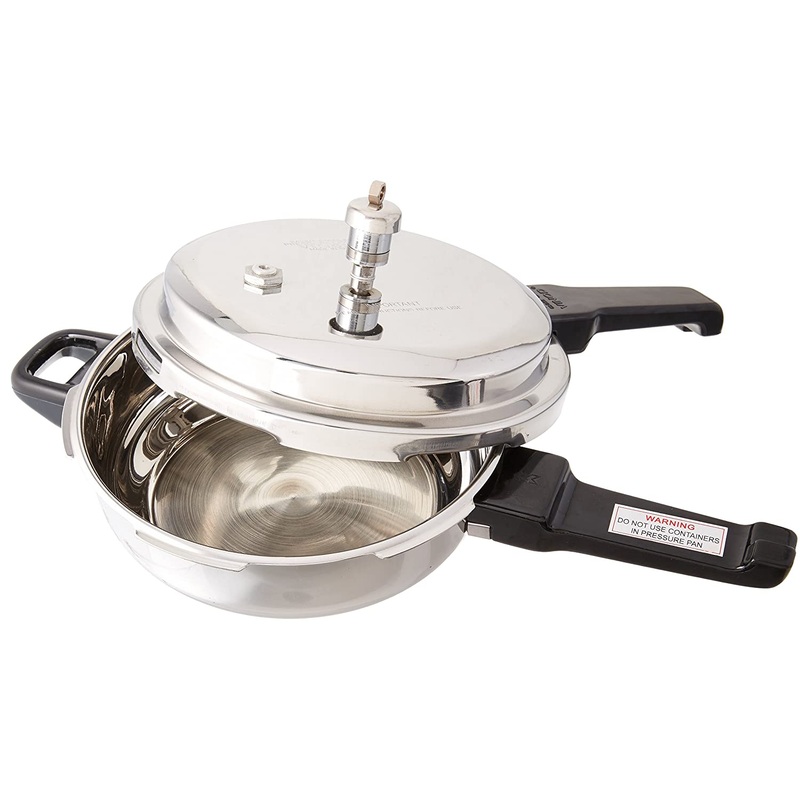 Vinod Junior Splendid Stainless Steel Sandwich Bottom Pressure Pan 3 Liters
