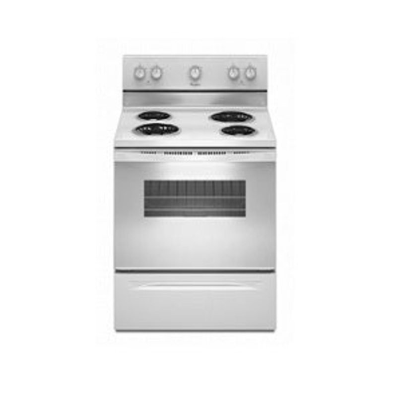 Whirlpool 4KWFC120MAW 30 inch Electric Coil Top Range 220V