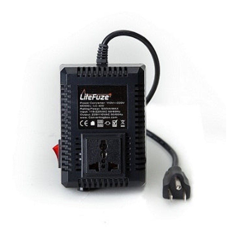 LiteFuze LC-500 Watt Step Up/Down Compact Travel Voltage Converter