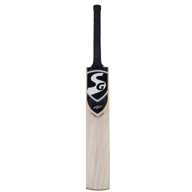 SG Scorer Classic Kashmir Willow Leather Ball Cricket Bat Adult Size - Short Handle (Cover Included)