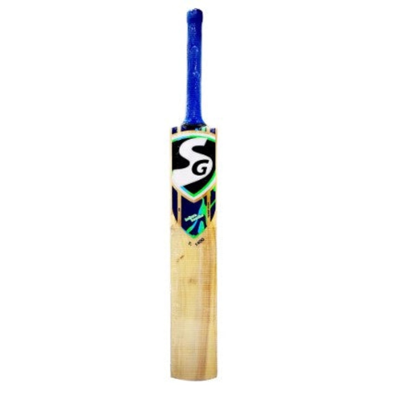 SG T-1400 Kashmir Willow Tennis Ball Cricket Scoop Bat Adult Size - Short Handle (Cover Included)