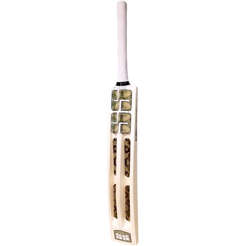 SS Soft Pro Premium Kashmir Willow Leather Ball Cricket Scoop Bat Adult Size - Short Handle (Cover Included)