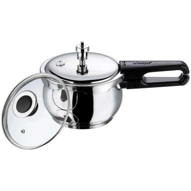 Vinod 1.5 Liter Splendid Plus Handi Stainless Steel Pressure cooker