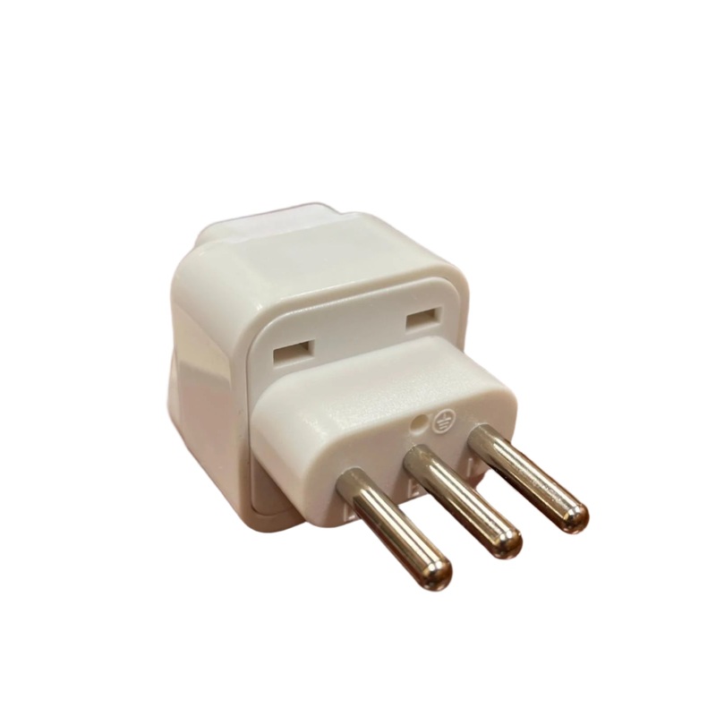 Ckitze B-12AN Grounded Universal Plug Adapter Type L for Italy, Uruguay and more - CE Certified