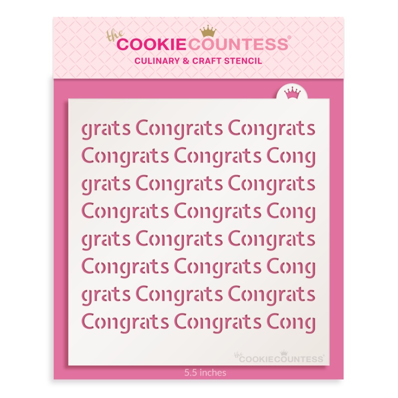 Congrats Repeat stencil