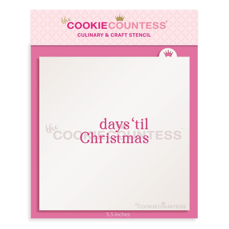 Days til Christmas Stencil
