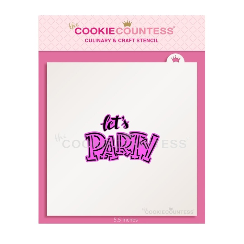 Let's Party 2 Piece Stencil
