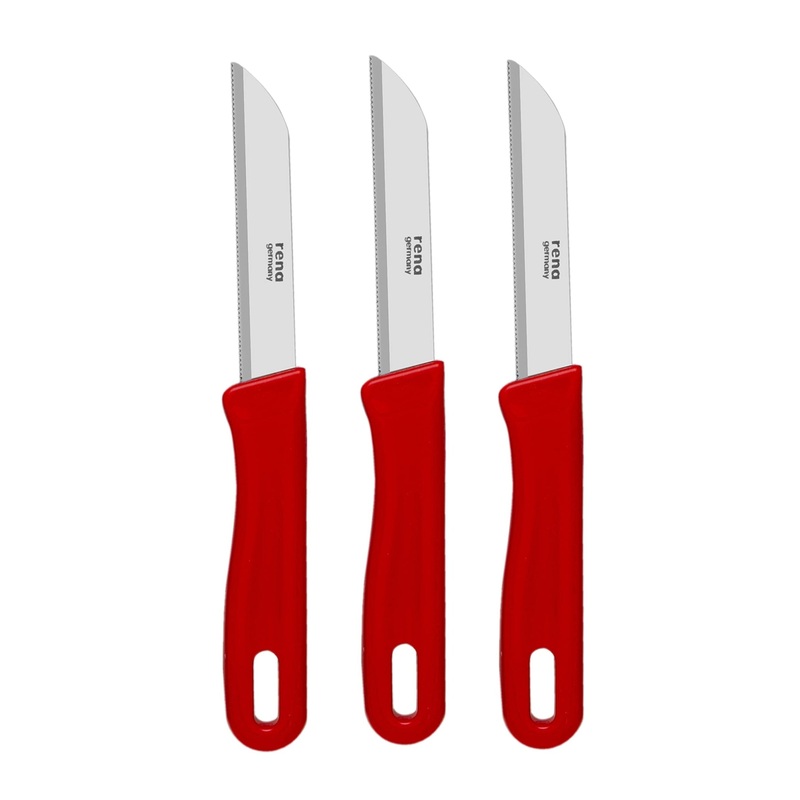 Rena Germany Kitchen Knife 90mm Serrated - Set of 3