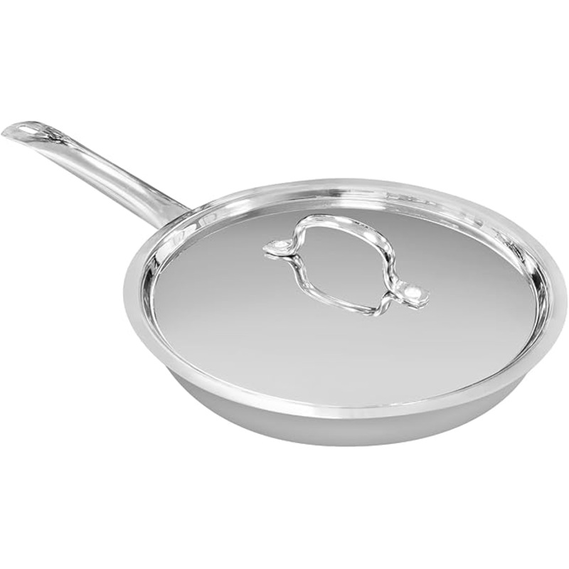 Vinod Smart Triply Stainless Steel Extra Deep Frypan 22cm With Lid