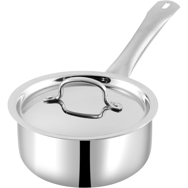 Vinod Smart Triply Stainless Steel Saucepan With Lid 14cm