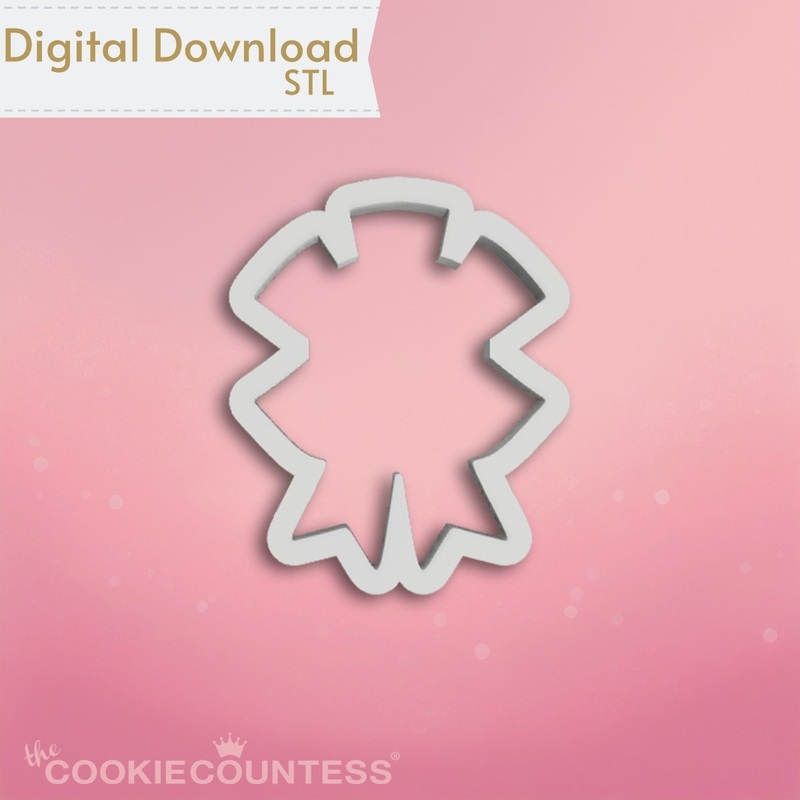 Christmas Bow Cookie Cutter STL