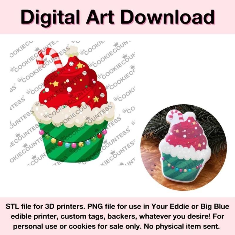 Christmas Cupcake - Digital Download, Cutter and/or Artwork