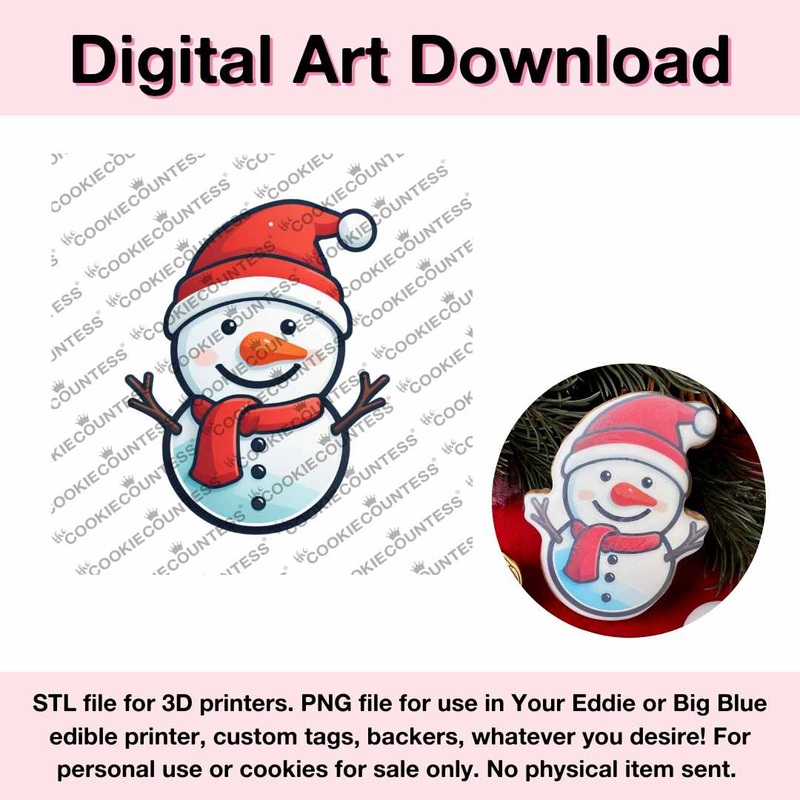 Cutesy Snowman - Digital Download, Cutter and/or Artwork