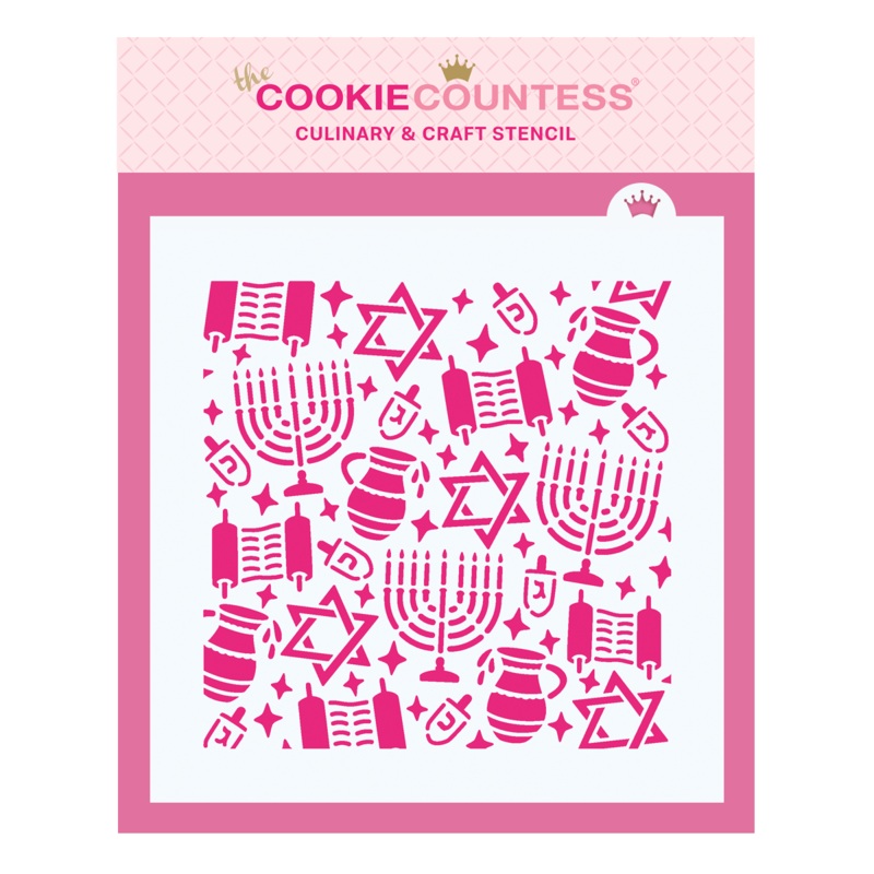 Hanukkah Pattern Stencil