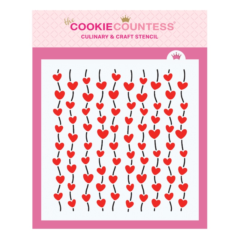 Hearts and Strings 2 pc Stencil set