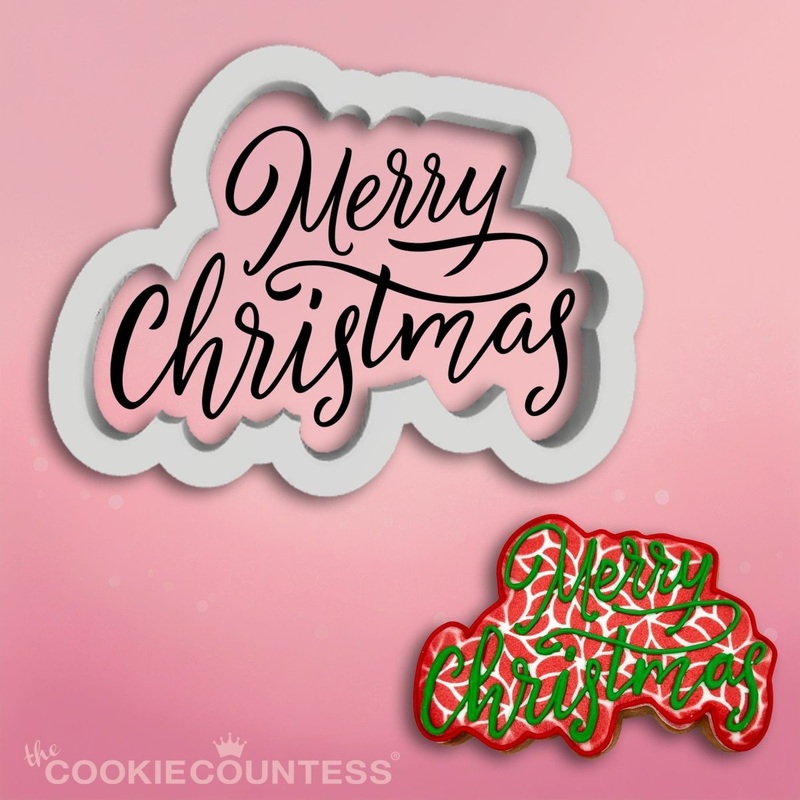 Merry Christmas Script Cookie Cutter
