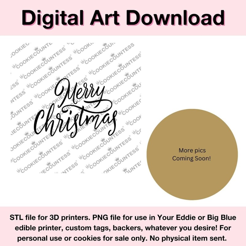 Merry Christmas Script - Digital Download, Cutter and/or Artwork