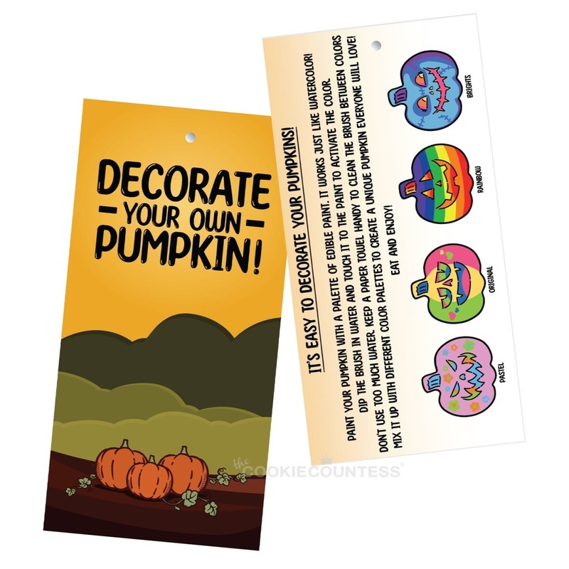 Paint a Pumpkin PYO Tag with Instructions, Pack of 25