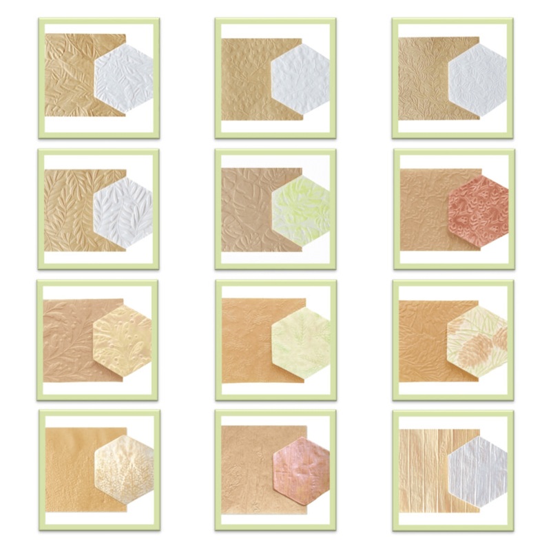 Parchment Texture Sheets - Leaves Combo Set of 12 Sheets