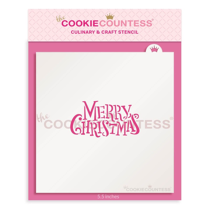 Quirky Merry Christmas Stencil