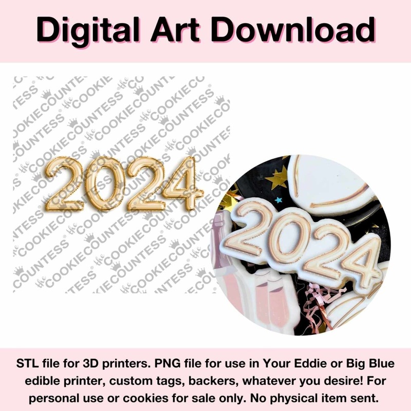 2024 Balloon Numbers - Digital Download, Cutter and/or Artwork