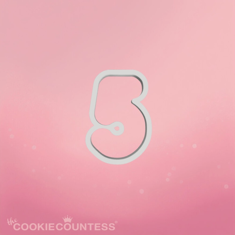 Balloon Number Five Cookie Cutter