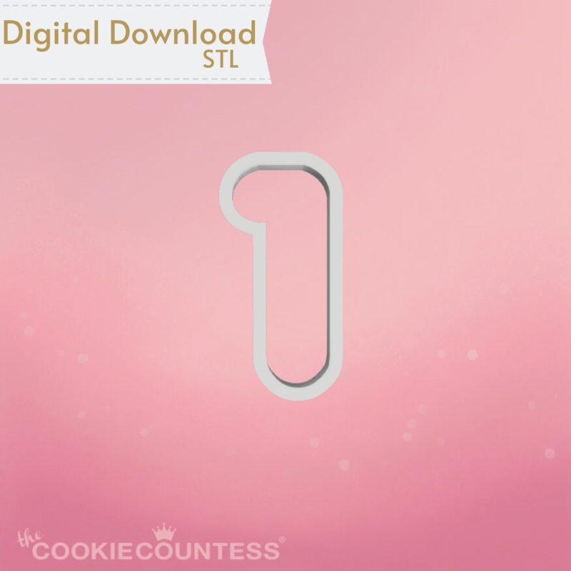 Balloon Number  One Cookie Cutter STL
