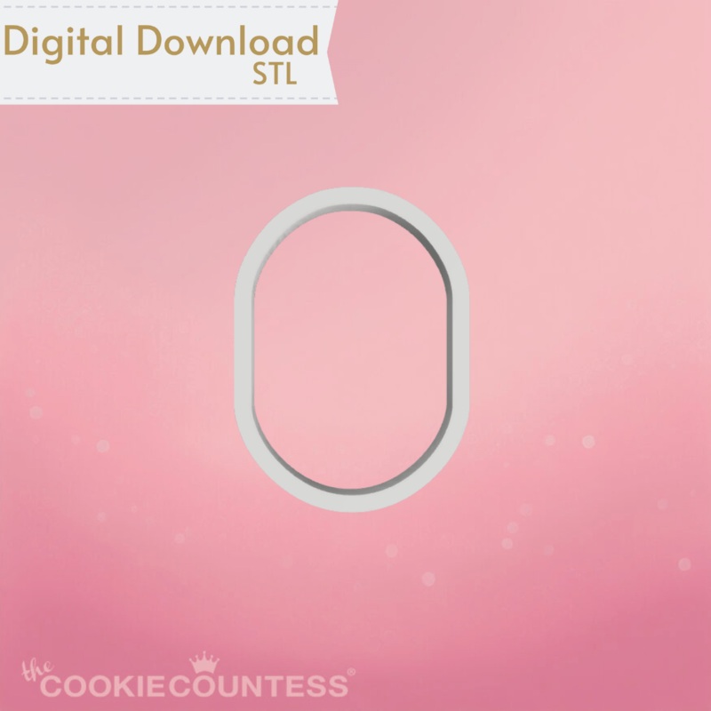 Balloon Number Zero Cookie Cutter STL