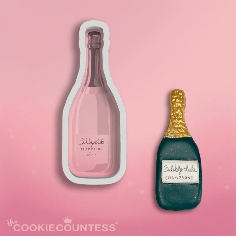 Champagne Bottle Cookie Cutter