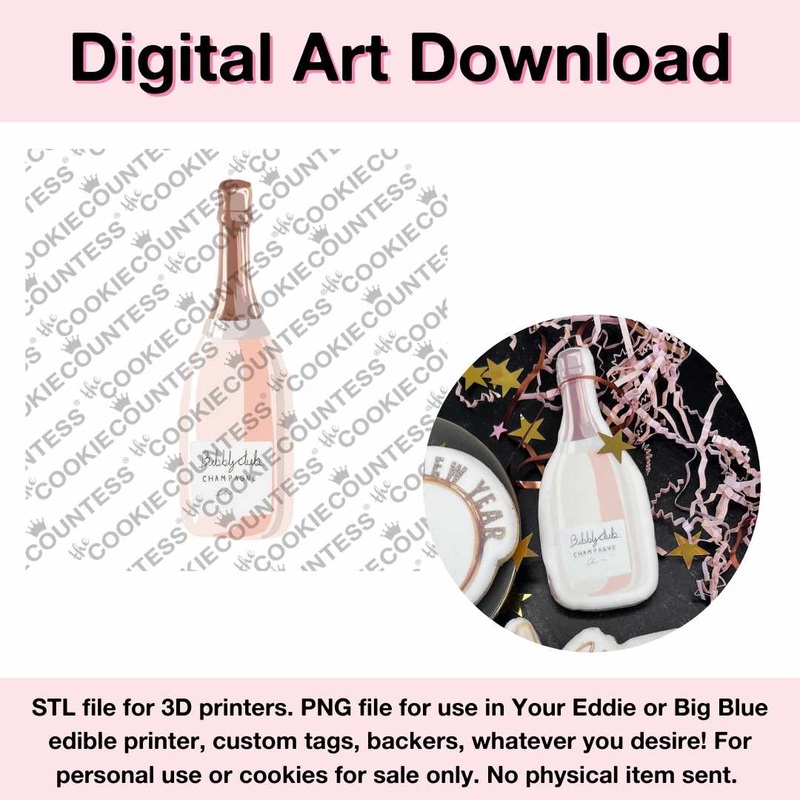 Champagne Bottle - Digital Download, Cutter and/or Artwork