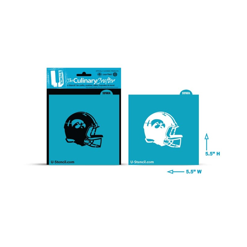 College Stencil- Iowa Helmet