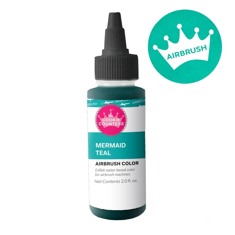 Cookie Countess - Mermaid Teal edible airbrush color 2oz