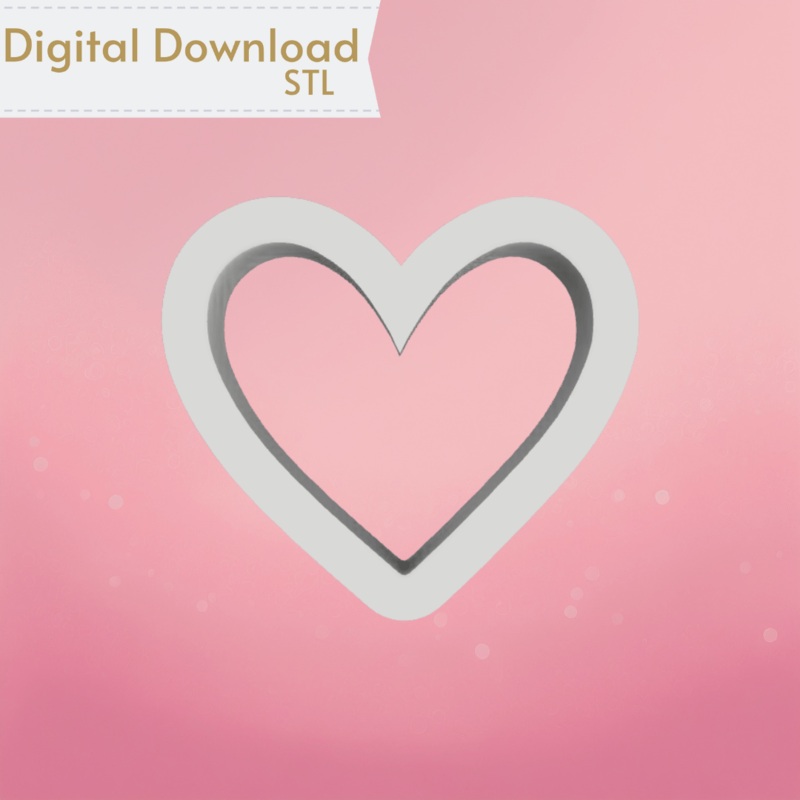 Deep V Heart Cookie Cutter STL
