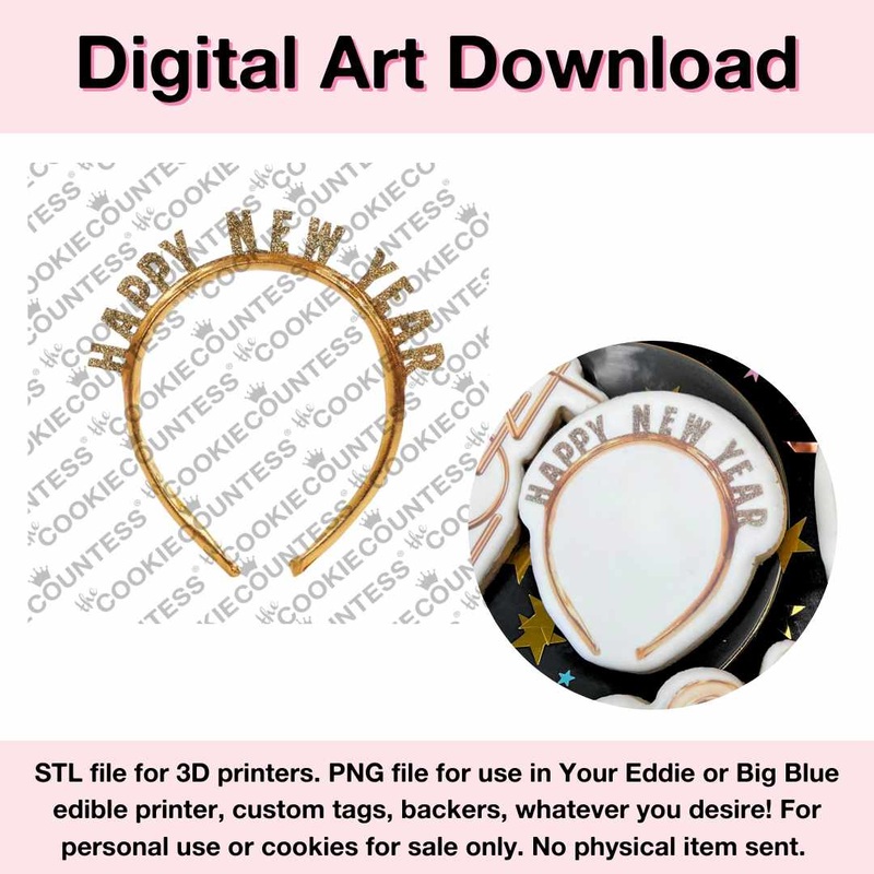 Happy New Year Headband - Digital Download, Cutter and/or Artwork