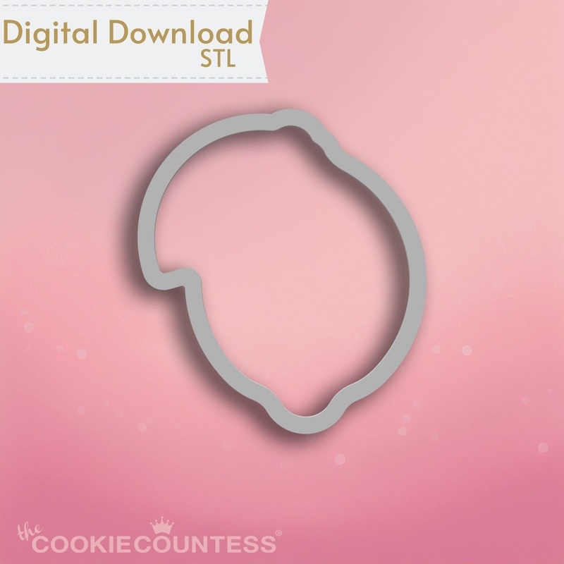 Lemon with Leaf Cookie Cutter STL