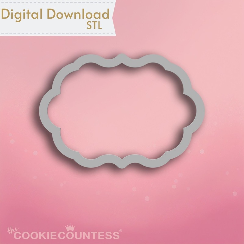 Newport Plaque Cookie Cutter STL