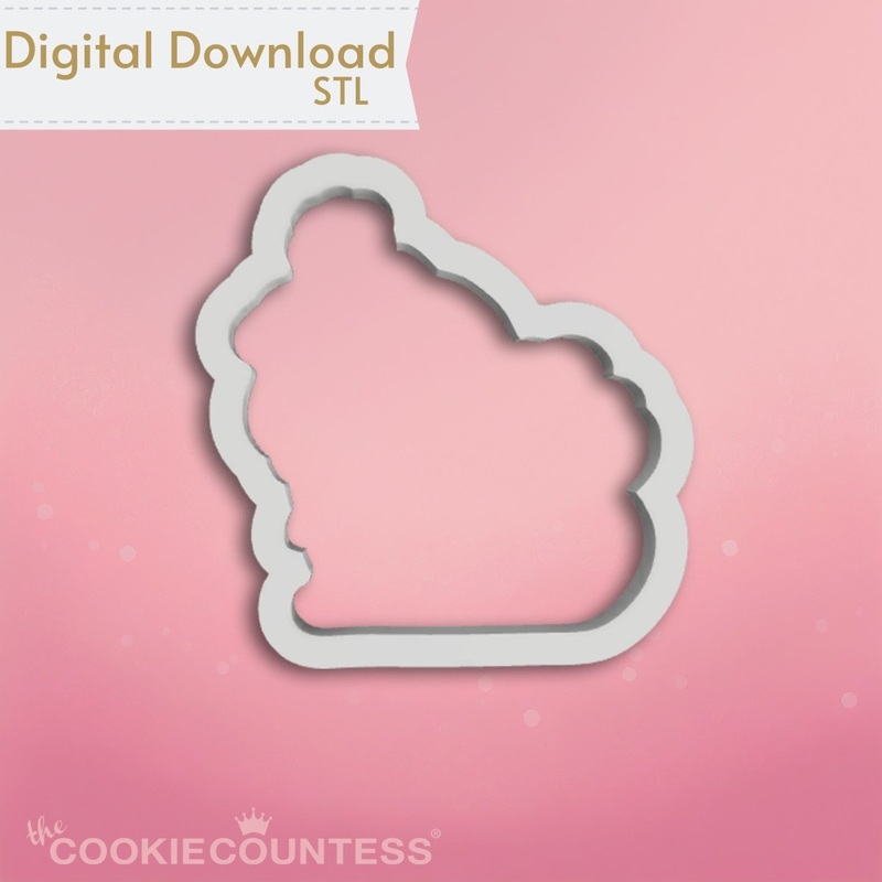 Santa Claus Sleigh Cookie Cutter STL