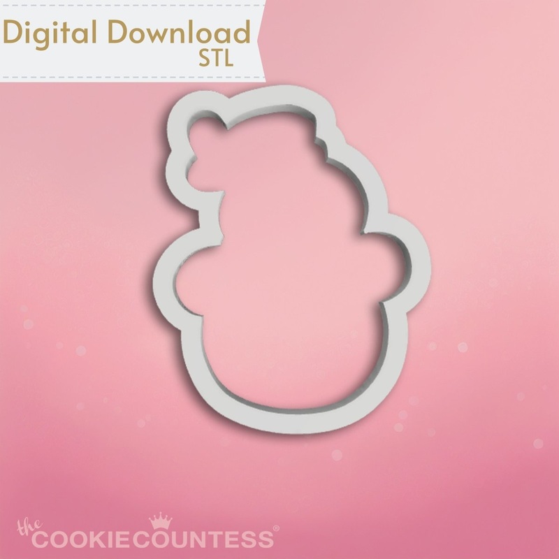 Snowman Cookie Cutter STL