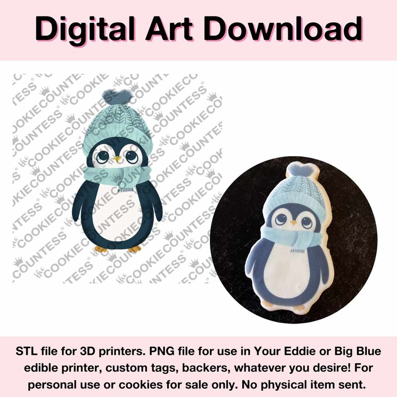 Winter Penguin - Digital Download, Cutter and/or Artwork