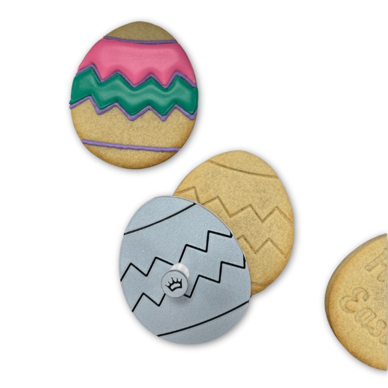 3.75" Egg Cookie Cutter & Optional Stamp
