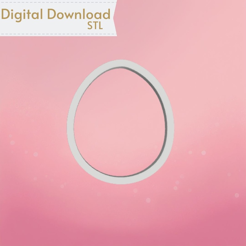3.75" Egg Cookie Cutter STL